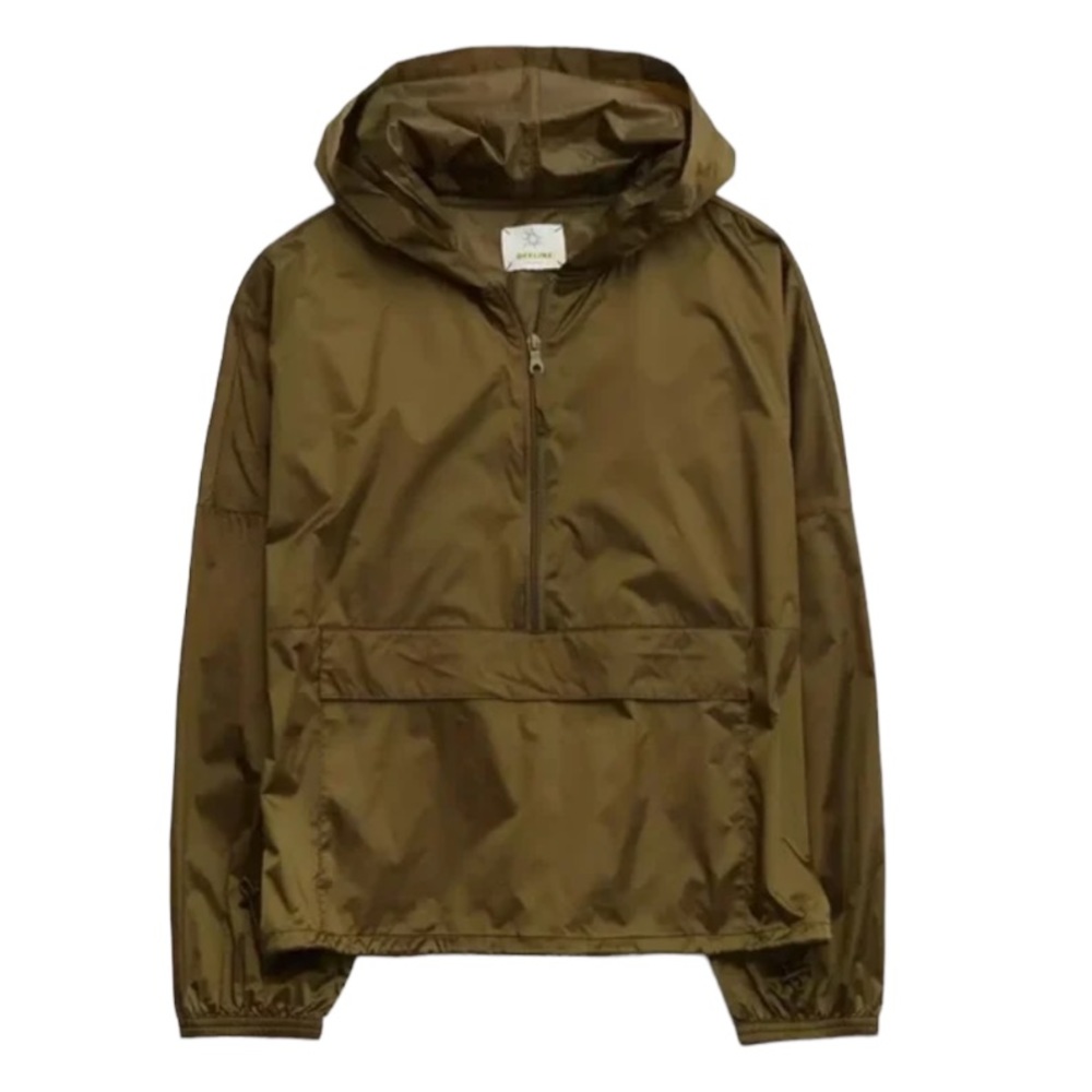 Aerie OFFLINE Shine Green Oversized Pullover Lightweight Windbreaker Jacket